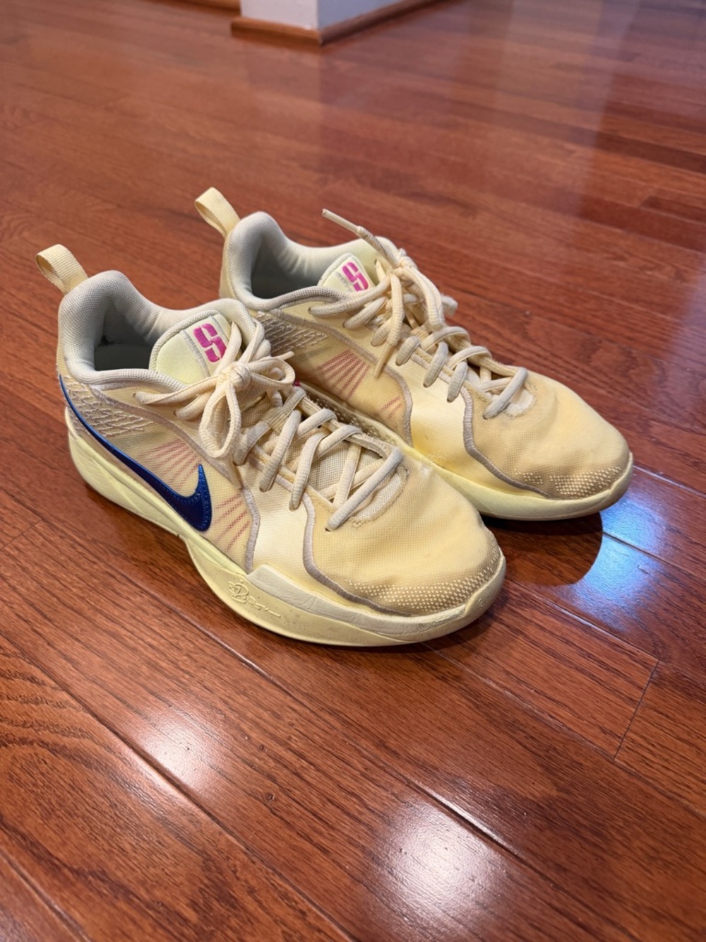 Nike Sabrina Yellow Sneakers with Blue Swoosh